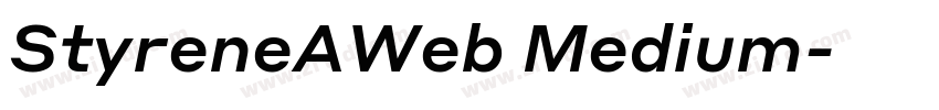 StyreneAWeb Medium字体转换